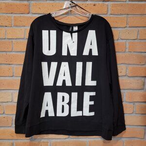 (XL) H&M DIVIDED | "UNAVAILABLE" Black Sweatshirt